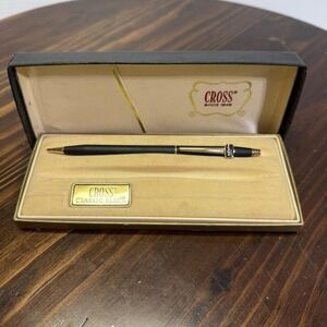 Vtg Cross Classic Black Amoco All Star Mechanical Pencil *Missing Pen From Set*